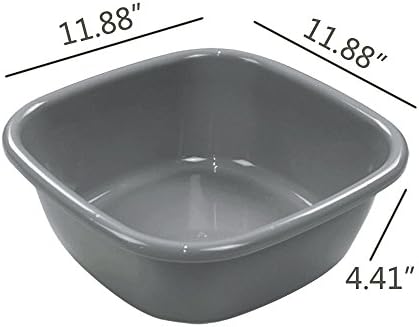 Begale 10 Quart Wash Basin, Set of 4 (gray)