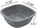 Begale 10 Quart Wash Basin, Set of 4 (gray)