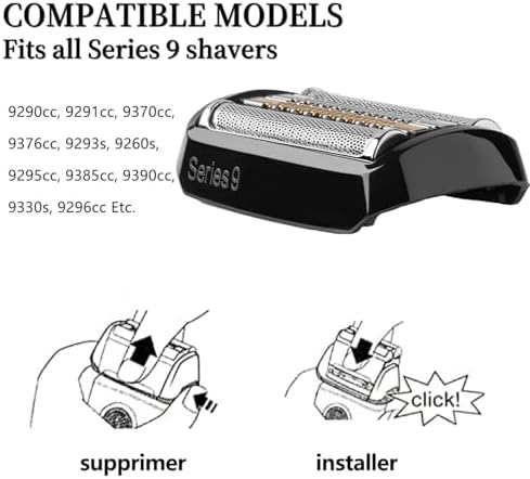 Series 9 Electric Shaver Replacement Head 92B Compatible with Braun S9 Sport Replacement Head, 92B Foil Blades for All Series 9 Shavers 9477cc,9330s,9465cc,9460cc,9419s,9390cc,9385cc