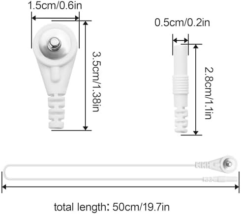 TENS Electrode Lead 3.5mm Male Connector to 2.0mm Pin Socket Electrode Lead Can Extend and Expand The TENS Device Connection Line, Easy to Use (3.5mm Male Connector)
