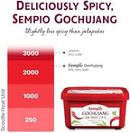 Sempio Gochujang Vegan Korean Red Chili Pepper Paste - Mild Heat: Sweet Spicy Savory Paste, Traditional Fermented Condiment for Cooking, Marinades, Dips, Halal Certified (2.2lbs/1kg)