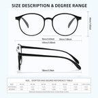 3 Pack Round Reading Glasses for Women/Men, Super Light Blue Light Blocking Readers, Retro Anti Eyestrain Eyeglasses