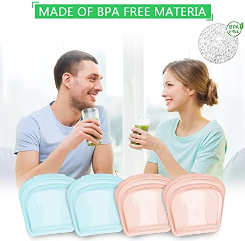 Nuenen 4 Pieces Small Portable Open Pill Pouch Silicone Medicine Pouch Bag Reusable Medicine Storage Pocket Clear Travel Pill Bag Resealable Organizer Pouches(Blue, Rose Gold)