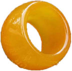 Yellow agate Natural jade finger ring Need male and female models Widening jade ring pull Correction