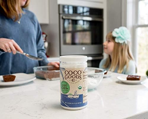 CocoGoodsCo Single-Origin Organic Virgin Coconut Oil, Cold-Pressed - Gluten-free, Non-GMO, No Cholesterol (60 fl. oz)