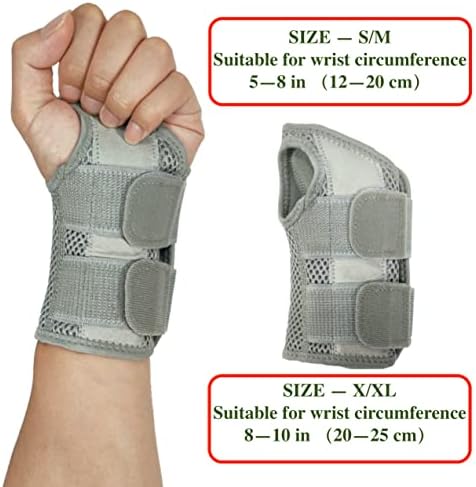 Wrist Brace for Carpal Tunnel Relief Night Support, Hand Brace with 2 Stays for Women Men, Adjustable Wrist Support Splint for Right Left Hands for Tendonitis, Arthritis, Sprains