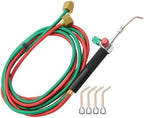 Mini Oxygen Acetylene Torch with Torch Holder Jewelry Micro Mini Gas Little Torch with 5 Tips Welding Soldering Torches