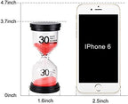 EMDMAK Sand Timer Colorful Hourglass Sandglass Timer 1 min/3 mins/5 mins/10 mins/15 mins/30 mins Sand Clock Timer for Games Classroom Home Office(Pack of 6)