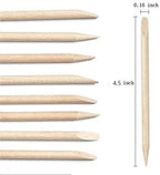 Nail Art Orange Wood Sticks,AMOSTBY 50PCS Multi Functional Cuticle Pusher Remover Manicure Pedicure Tool,4.5 inch