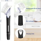 CELOX Dish Brush with Soap Dispenser, Heavy Duty Dish Brush for Cleaning Kitchen
