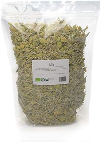 Klio Organic Greek Mountain Tea - "Bulk Bag" Makes 75 servings, Certified Organic, Single Origin, 225g (7.9oz)
