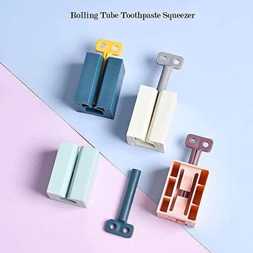 AKOAK 4-Color Toothpaste Squeezer, Facial Cleanser Dispenser,use for Saving Toothpaste, Hand Cream, Cream, Face Cream - Bathroom Organizer