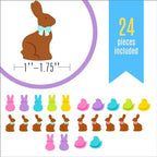 Sugar Robot Edible Easter Cupcake Toppers for Cake Decorating - Edible Bunnies Decor - Bunnies & Chicks Cake Toppers and Cupcake Toppers - Decoration Made in the USA - Premium Crafted