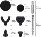 CALIDAKA 9pcs Jigsaw Massage Adapter Bit Massage Ball of Percussion Attachment Tool for Soft Tissue,Deep Tissue,Trigger Point Massage Gun Tips