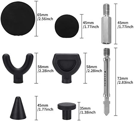 CALIDAKA 9pcs Jigsaw Massage Adapter Bit Massage Ball of Percussion Attachment Tool for Soft Tissue,Deep Tissue,Trigger Point Massage Gun Tips