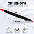 Dryer Vent Cleaner Lint Brush, Long Flexible Refrigerator Coil Cleaning Brush, 26 Inch,Black,Large (Pack of 1),1295