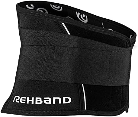 Rehband X-Stable Back Support, Neoprene back compression support 5mm, strong support for fitness and daily life, stabilizes lower back, Colour:Black, Size:X-Large