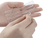 GSHLLO 40 Pcs Clear Silicone Back Heel Tape Self Adhesive Heel Tape Strips Invisible Shoe Strap Grip Shoe Sling Stickers High Heel Cushion Inserts