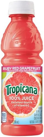 Tropicana Ruby Red Grapefruit Juice, 10 Ounce (Pack of 24)
