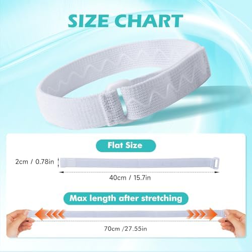 Anti-Slip Catheter Leg Bag Strap, 16 in / 40 cm | Silicone Grip, Adjustable Hook-and-Loop | Thigh Placement, Extended Fit for Foley Drainage Bags | Reusable, Washable 4PCS