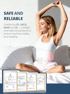 Slimpal Portable Heating Pad for Period Cramps, Electric Cordless Wearable Heat Pad Belt for Menstrual Cramps Relief, 3 Timer Auto Off Setting, Stocking Stuffers Gifts Her Women Girl, Beige