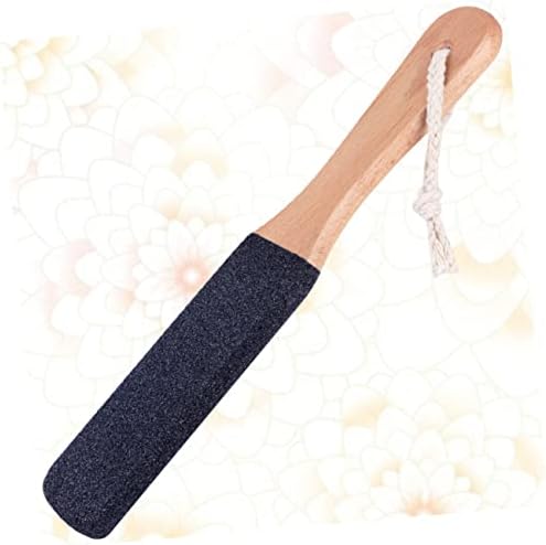 Beaupretty 2 Pcs Ergonomic Wooden Handle Foot File Rasp Remover for Dead Skin Dual Sided Pedicure Tool for Smooth Feet for Home Travel Use Black