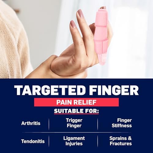Doctor Developed Finger Splint & Handbook - Trigger Finger, Arthritis, RSI - Fits Ring, Index, Pinky & Middle - 2 sizes (Pink, S/M)
