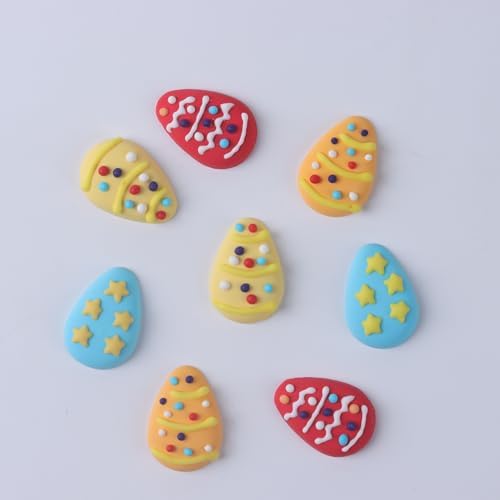 Edible Easter Themed Sugar Easter Eggs cake decorations, Egg cupcake toppers, perfect Icing Cookies decro for Cupcakes, Cake, Macaron and Cakecicles Decorating