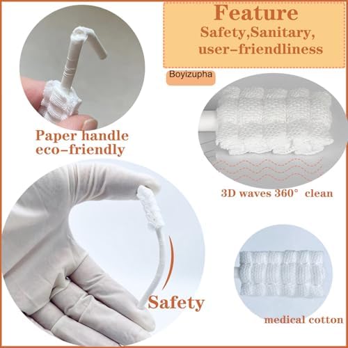 100Pcs Baby Tongue Cleaner,Baby Toothbrush,Disposable Oral Cleaner for Newborn Toddler Infant Tooth Mouth Gum Clean Stick Dental Care