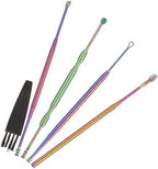 FRCOLOR 2sets Professional Earwax Removal Kit Adult Ear Cleaning Tools Ear Spoon Earwax Cleaner Wax Scoop Tool