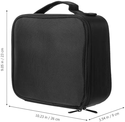 Beavorty Multi-layer Makeup Pouch Portable Cosmetics Storage Bag Handheld Toiletry Travel Wash Bag Black for Women and Men