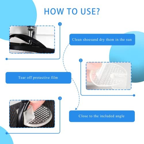 Gel Metatarsal Pads for Thong Sandals Flip Flop,No Slip Silicone Flip Flop Sandals Inserts Pad,Self Adhesive Toe Protector for Relief Pain & Rub (4 Pairs Clip)