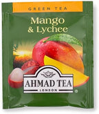 Ahmad Tea Green Tea, Mango & Lychee Teabags, 20 ct (Pack of 1) - Caffeinated & Sugar-Free