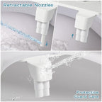 Ultra-Slim Bidet Dual Mode Bidet Attachment for Toilet, Bidet Toilet Seat Attachment with Pressure Controls(Feminine/Posterior Wash),Easy to install Design Non-Electric Bidet