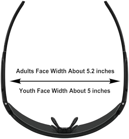OMEKOL Two Sizes For Adults and Youth Polarized Sunglasses Men Women Outdoor Sport Baseball Glasses UV400 Cycling Eyewear