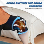 Nvorliy Knee Brace for Women Plus Size for Knee Pain (XL-8XL) - Extra Large Knee Brace with Side Stabilizers for Arthritis, Meniscus Tear, Knee Pain Relief, ACL, LCL, MCL (3XL/4XL, Black)