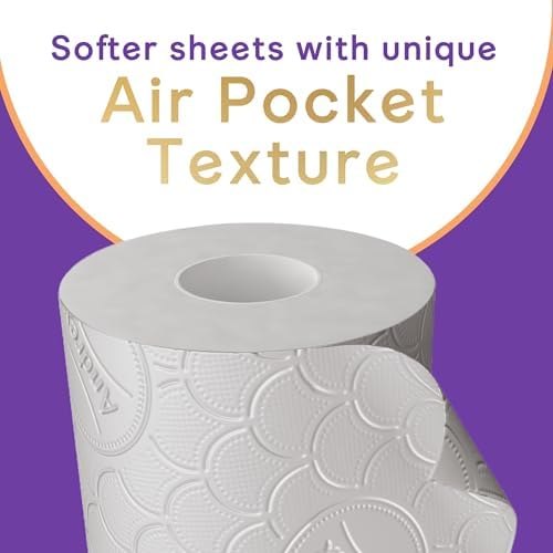Andrex Ultimate Quilts Toilet Tissue 24 Standard Rolls, Air Pocket Technology for Soft, Thick Sheets (Previously Andrex Supreme Quilts) - 24 Toilet Rolls