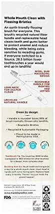 RADIUS Toothbrush Source Floss Brush BPA Free & ADA Accepted Improve Gum Health & Reduce Gum Issues - Medium - Cornstarch/Hemp/Money - Pack of 3