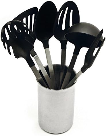 Empire Nylon Deluxe 7 Pc Kitchen Utensil Set w/Stainless Holder