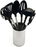 Empire Nylon Deluxe 7 Pc Kitchen Utensil Set w/Stainless Holder