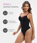YIANNA Shapewear for Women Tummy Control Seamless Bodysuit Waist Shaping Body Shaper Thong or Brief