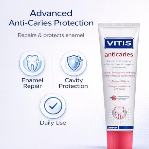 VITIS ANTICARIES TOOTHPASTE WITH NANO REPAIR 100ml - mint flavour, no gluten - !new! by Vitis