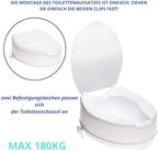 Antar Raised Toilet Seat with Lid 1400g AT51201, 10cm/3.94"