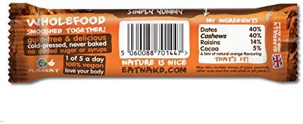 Nakd Cocoa Orange 35g Bar - Multi Pack Case of 48 Bars