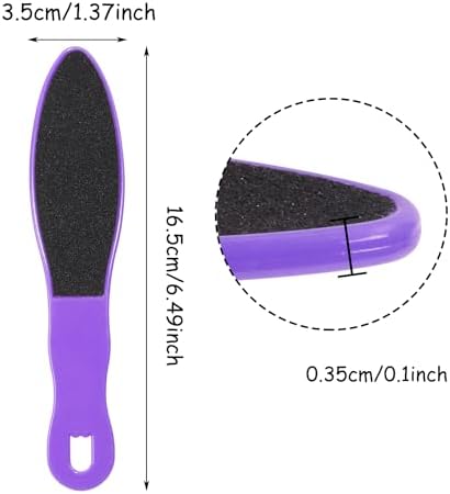 3pcs Foot File Callus Remover with Double-Sided Sand Paper Reusable Foot Scraper Pedicure Tool Foot Rasp Multi Purpose Feet Care Kit for Exfoliator Remover Dead Skin Hard Skin Calluse (Purple)
