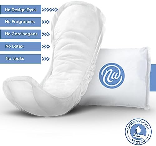 Nexwear Incontinence Pads for Women, Skin-Safe Design, Maximum Absorbency Bladder Control Pads for Leaks, Disposable, Discreet, Individually Wrapped, 13.75 in, 30 Count, 1 Pack