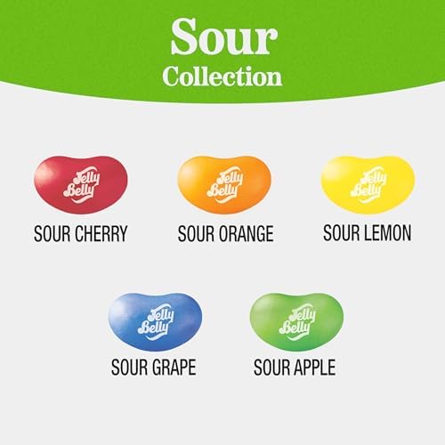 Jelly Belly Sour Jelly Bean Collection - 8 oz Pouch Bag - Genuine, Official, Straight from the Source