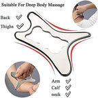 MOBYAT Stainless Gua Sha Tools Steel Scraping Massage Tool Massage Tools for Relaxing Soft Tissue, Reduce Head, Neck, Back Pain 1Pcs