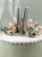 Hortense B. Hewitt Wedding Accessories Metal Scroll Cake Top, Letter P, 5-Inch Tall