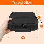 Medium Travel Pill Bottle Organizer, Slim Medicine Bag, Carrier for Medications and Medical Supplies - Black